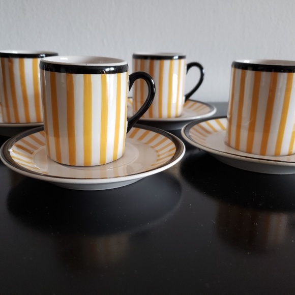 Bonwit Teller Made in Italy Espresso 4 cup saucers - Picture 3 of 8